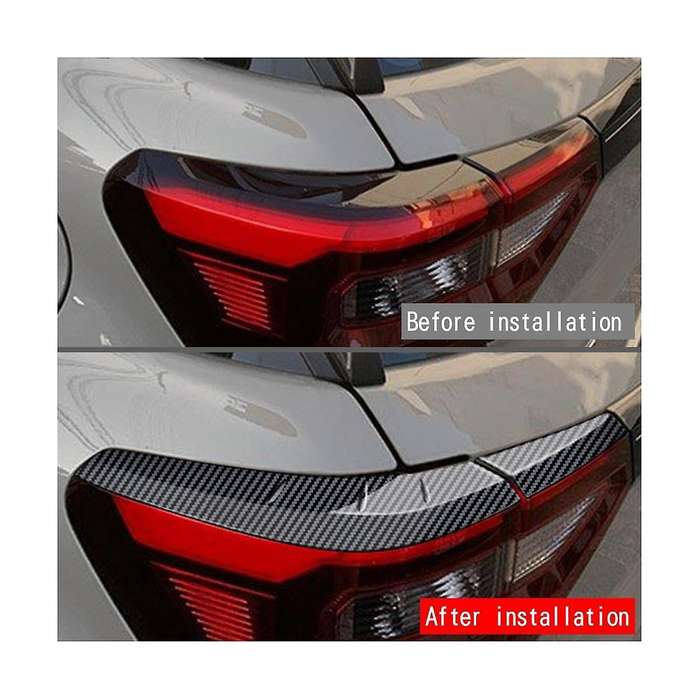 Carbon Fiber Car Body Rear Tail Light Frame Stick Taillight Cover Trim Eyebrow for Raize 200