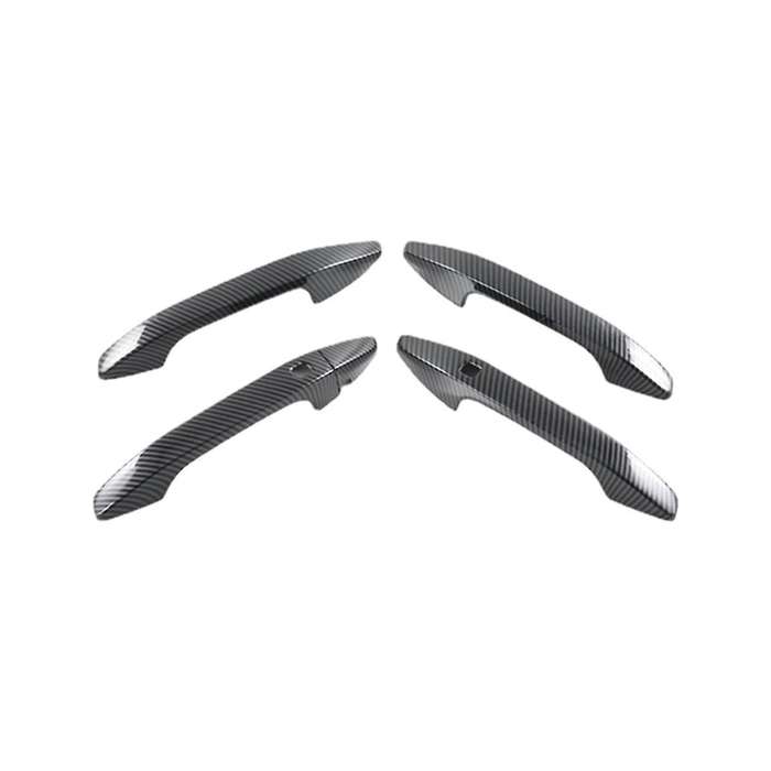 Carbon Fiber Car Exterior Door Handle Cover Sticker Trim for 2021 2022