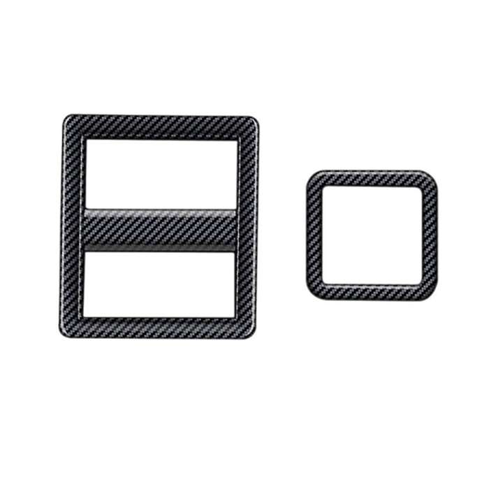 Carbon Fiber Car Fuel Tank Headlights Switch Panel Trim Frame Cover Sticker for Alphard 40 Series 20