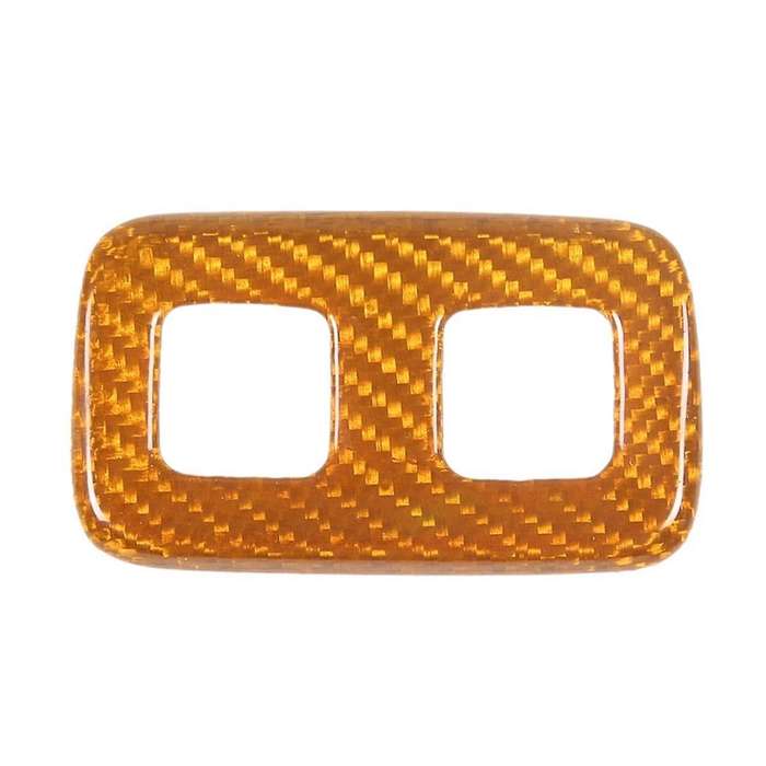 Carbon Fiber Car Fuel Tank Lid Switch Button Frame Trim for C6 2005-2013 Interior Accessories ,Yell