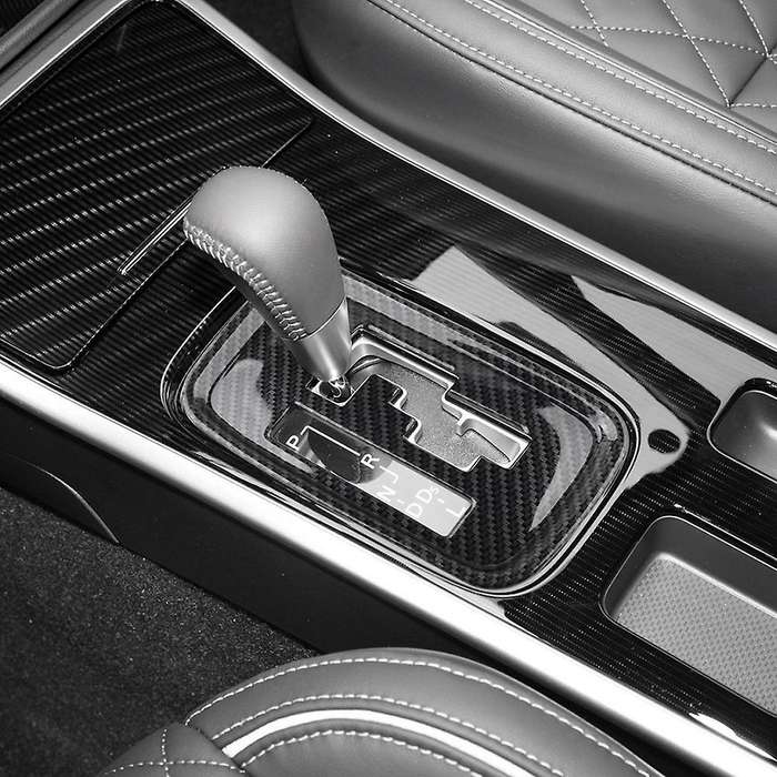 Carbon Fiber Car Gear Shift Panel Cover Trim Frame Fit for 2013-2019