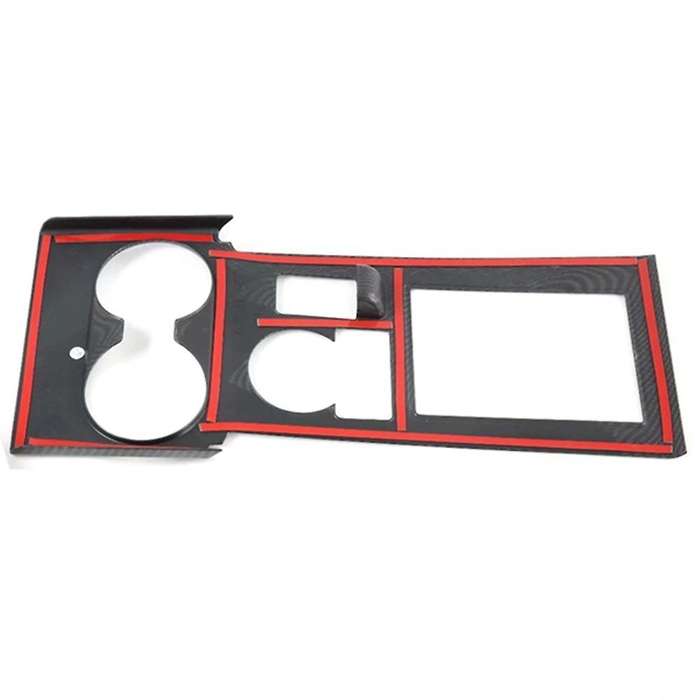 Carbon Fiber Car Gear Shift Panel Cover Trim Water Cup Holder Frame for Sport 2020