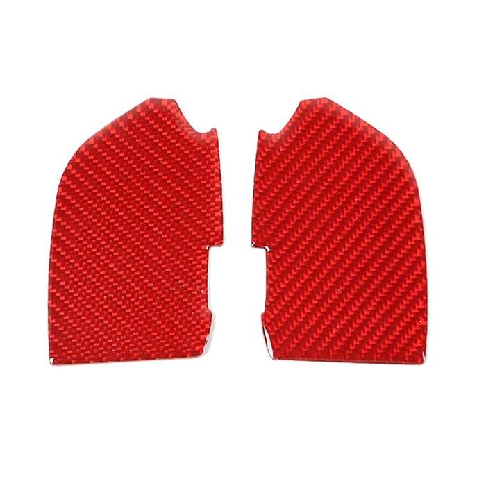 Carbon Fiber Car Inner Door Handle Bowl Cover Stickers for 2012 2013 2014 2015 (Red)