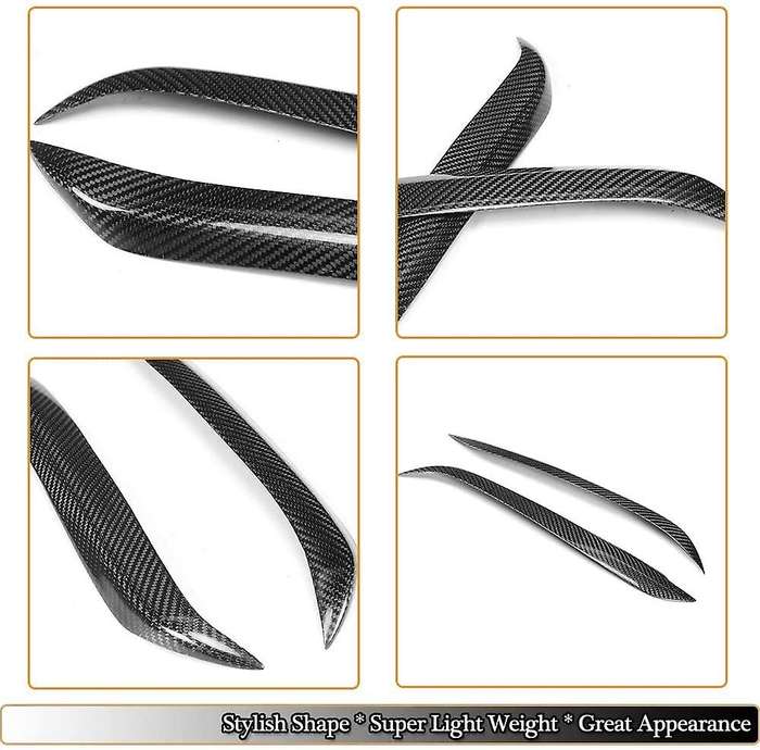 Carbon Fiber Car Headlight Eyebrows Eyelids Cover for- E81 E82 E87 E88