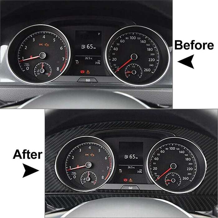 Carbon Fiber Car Interior Dashboard Panel Trim Cover for Golf 7 MK7 2014-2019 Accessories