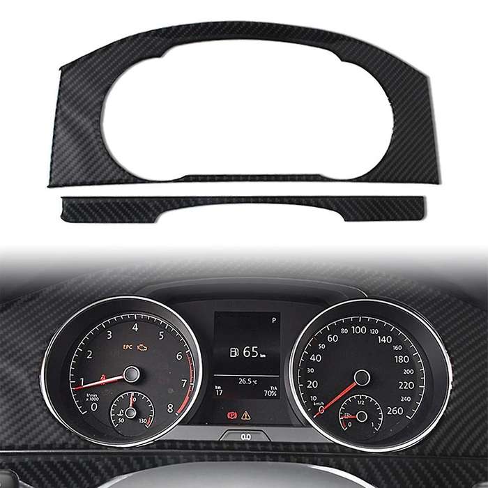Carbon Fiber Car Interior Dashboard Panel Trim Cover for Golf 7 MK7 2014-2019 Accessories