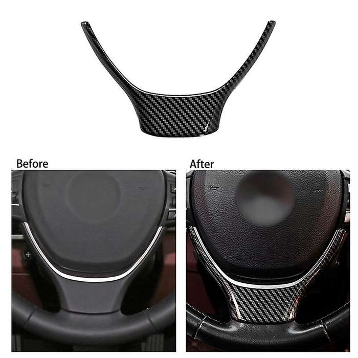 Carbon Fiber Car Interior Steering Wheel Decoration Strip Frame Cover Trim Sticker for 5 7 Series F1