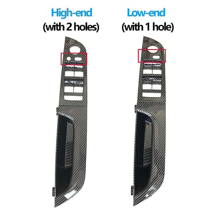 Carbon Fiber Car Interior Window Switch Cover Panel Trim Pull Handle for  3 Series E90 E91 E92 316 3