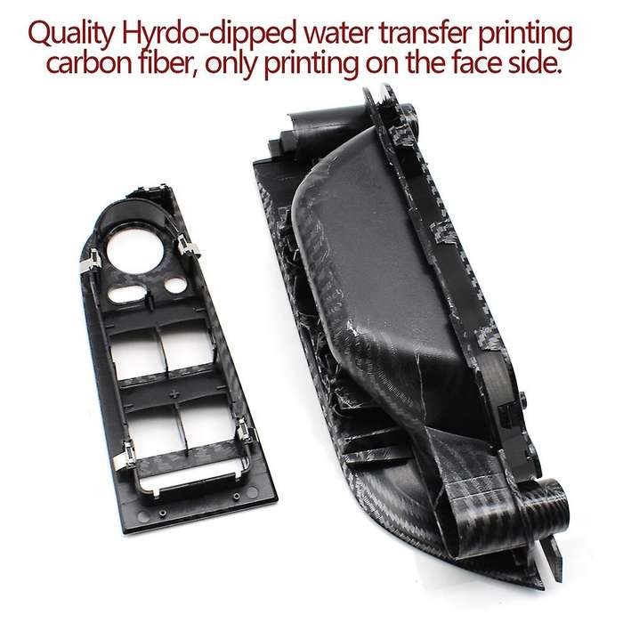 Carbon Fiber Car Interior Window Switch Cover Panel Trim Pull Handle for  3 Series E90 E91 E92 316 3