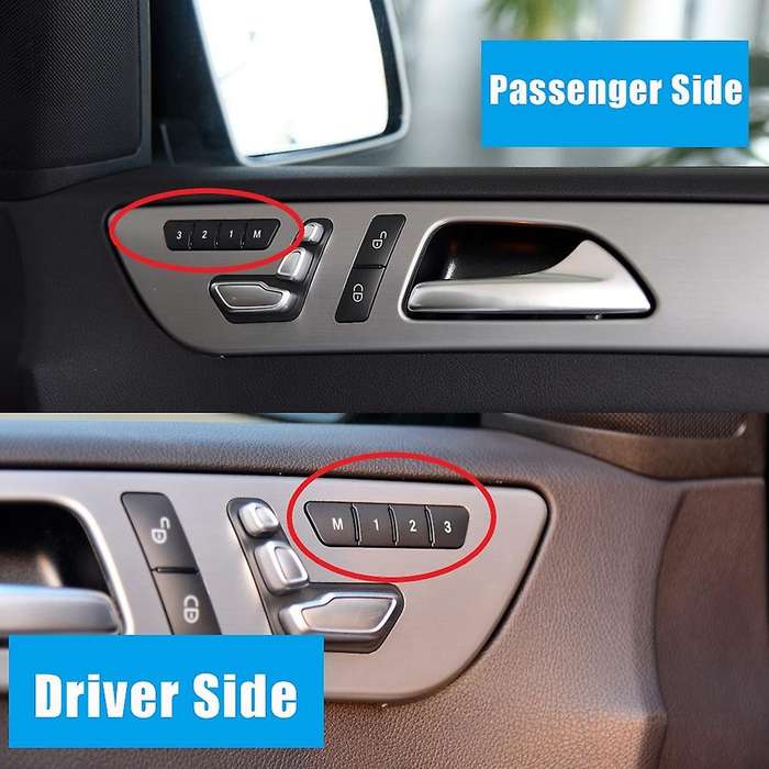 Carbon Fiber Car Interior Door Handle Panel Cover Trim Strip for W166 ML GL 2012-2015 GLS GLE 2016-2