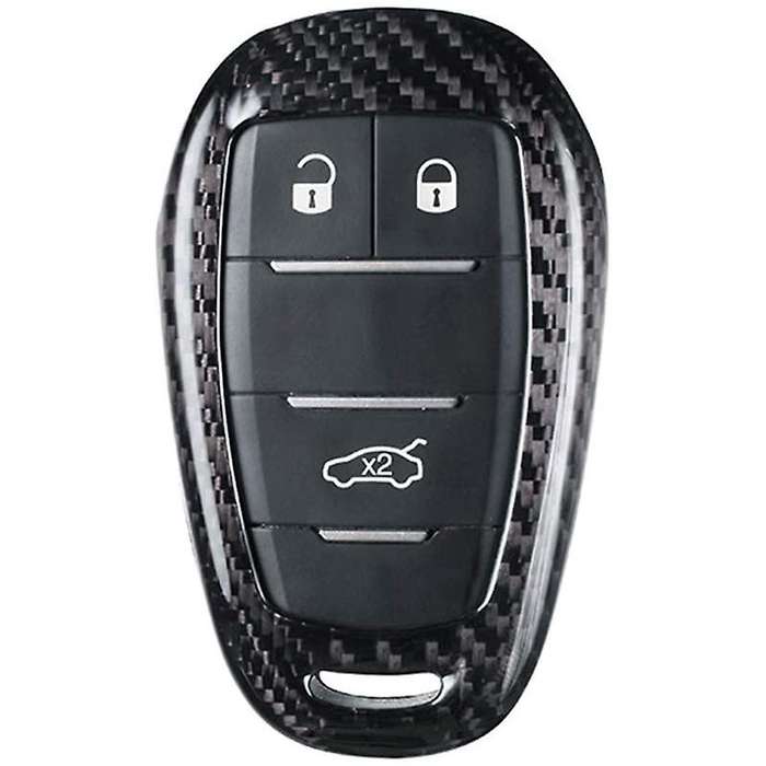 Carbon Fiber Car Key Fob Case Cover for Romeo Stelvio 2017 Smart Car Remote Key Accessories
