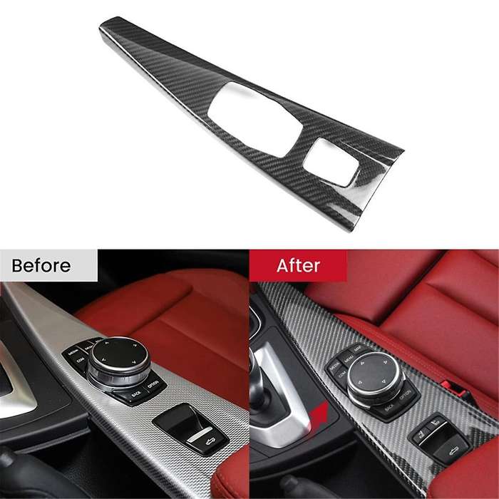 Carbon Fiber Car Multimedia Gear Panel Cover for F83 2014-2019 Interior Sticker Accessories