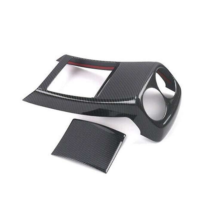 Carbon Fiber Car Rear Exhaust Vent Strip Rear Armrest Box Anti-Kick Plate for - A Class W177 C118 A2