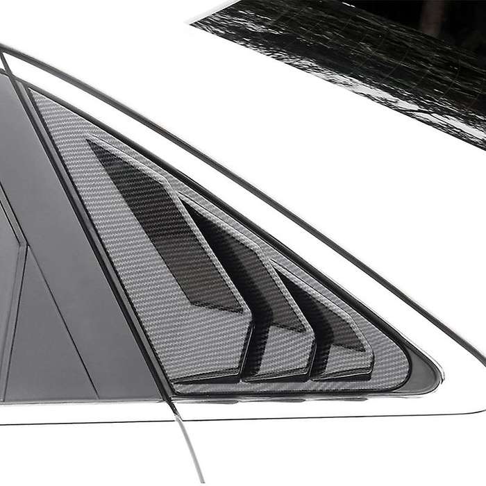 Carbon Fiber Car Rear Triangular Window Louvers Side Vent Cover Decoration for  A4 2017 2018 2019