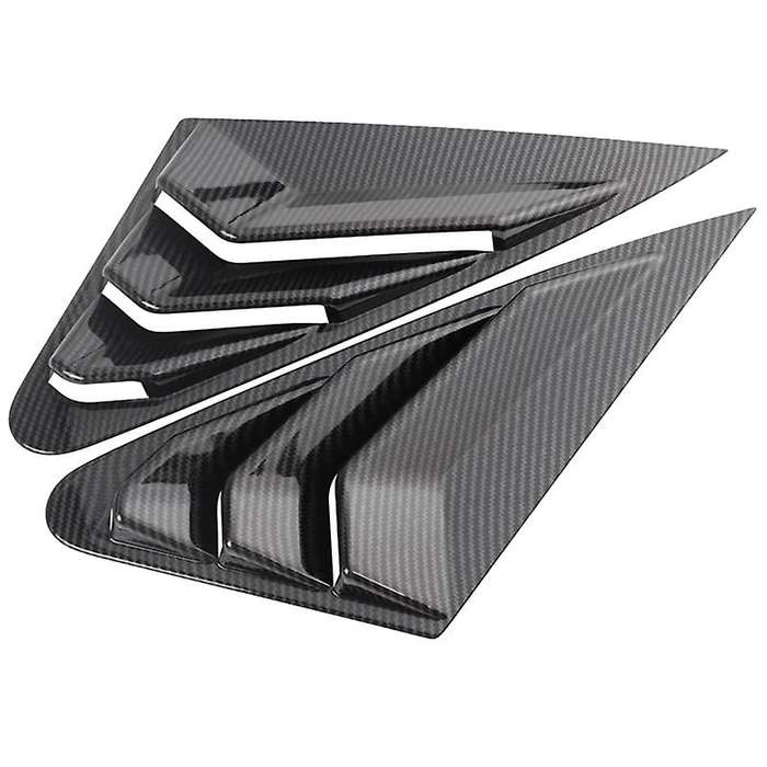 Carbon Fiber Car Rear Triangular Window Louvers Side Vent Cover Decoration for  A4 2017 2018 2019