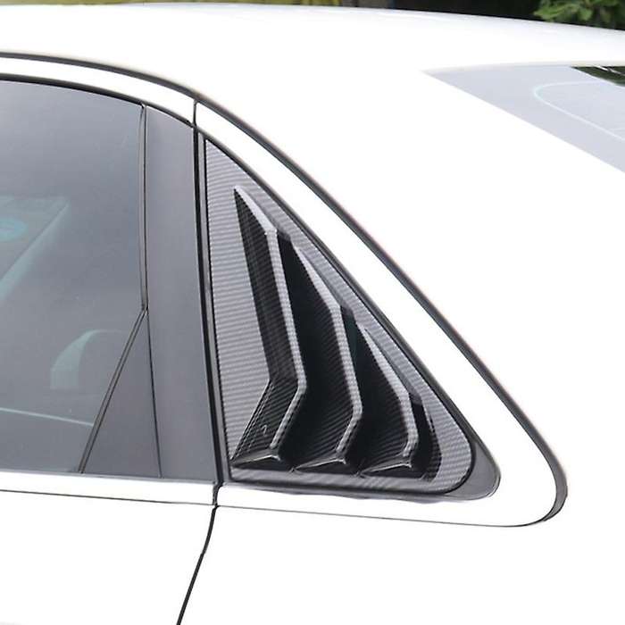 Carbon Fiber Car Rear Triangular Window Louvers Side Vent Cover Decoration for  A4 2017 2018 2019