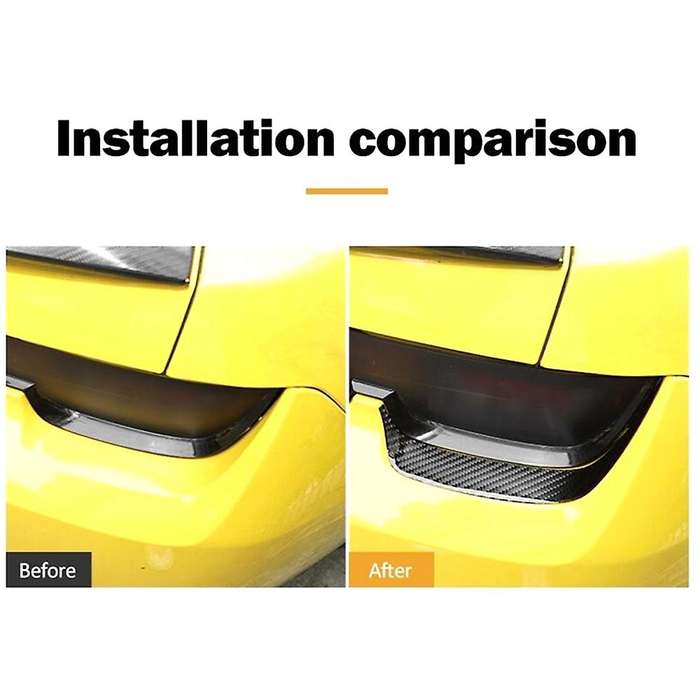 Carbon Fiber Car Rear Tail Light Lamp Decoration Cover Stickers for 2012 2013 2014 2015 Accessories