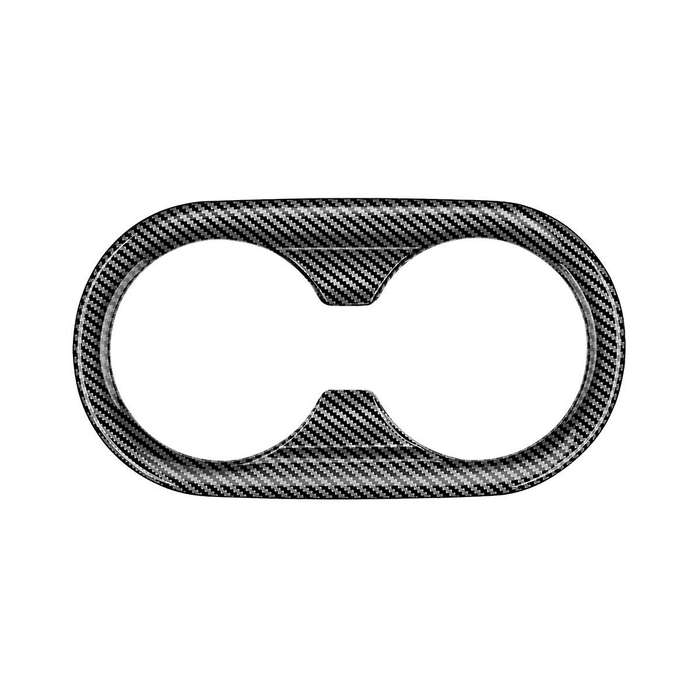 Carbon Fiber Car Rear Water Cup Holder Frame Trim Abs Stickers for Ioniq 6 2022-2023 Interior Styli