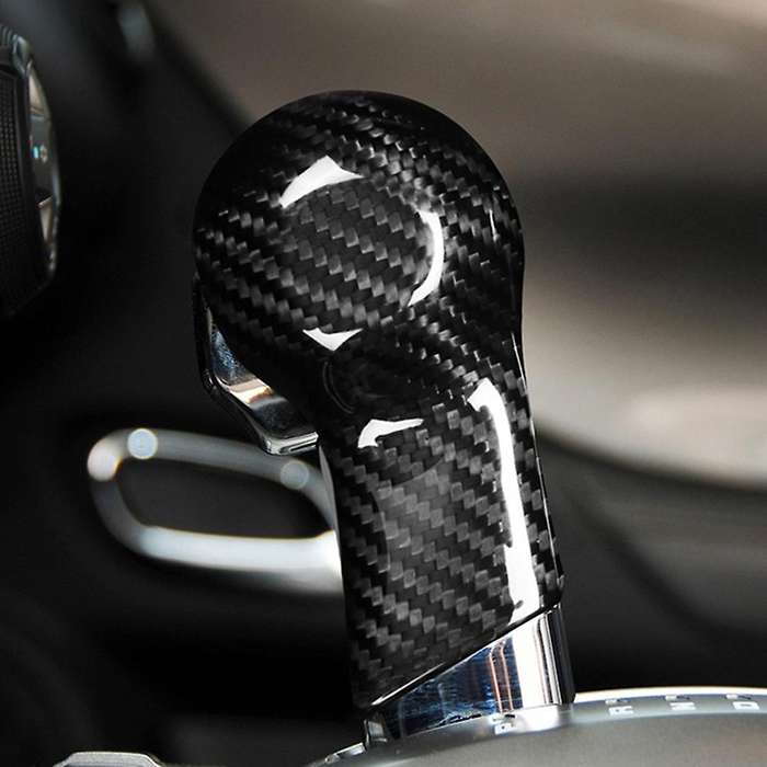 Carbon Fiber Car Shift Knob Cover Trim for 2010 2011 2012 2013 2014 2015