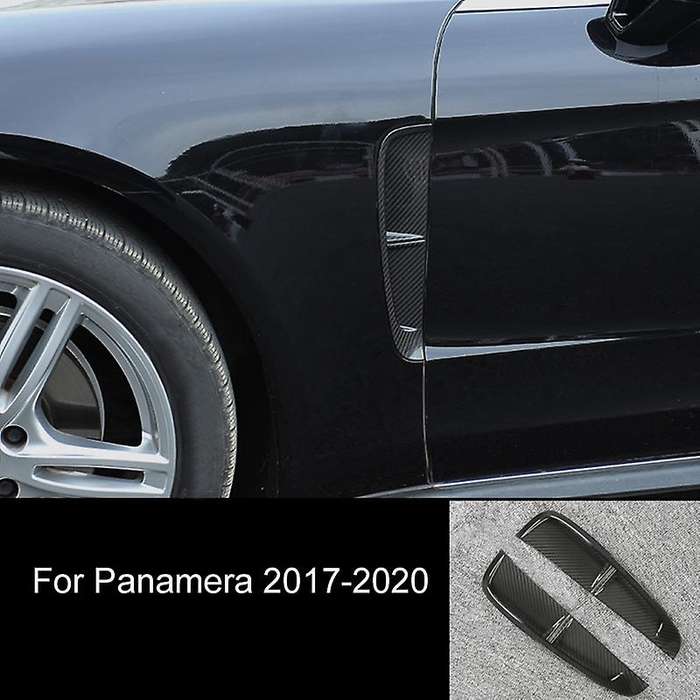 Carbon Fiber Car Side Body Air Vent Intake Outlet Grille Decor Trim Cover Trim for  2017-2020