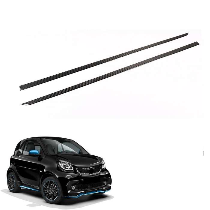 Carbon Fiber Car Side Door Body Molding Trim Side Protector Strips Trim Cover for Smart 453 Fortwo 2