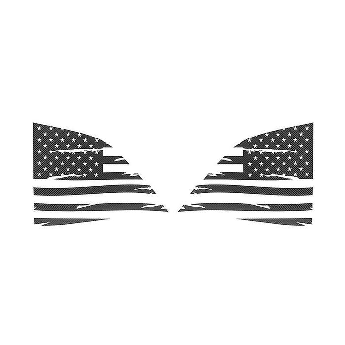 Carbon Fiber Car Side Blinds Rear Window Flag Decorative Stickers Trim for 2008-2020