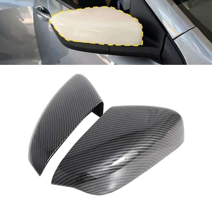 Carbon Fiber Car Side Rearview Mirror Cover Trim Accessories for Onix 2019-2021