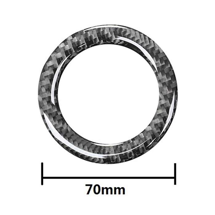 Carbon Fiber Car Steering Wheel Center Cover Stickers for - 3 Series E46 323i 328i 330i 325i 1997-2