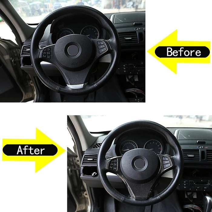 Carbon Fiber Car Steering Wheel Decoration Frame Trim for- X3 E83 2006-2009