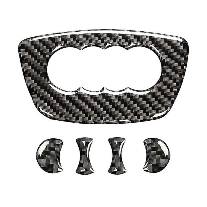 Carbon Fiber Car Steering Wheel Ring Trim Sticker Logo Decals Cover Decoration for  A3 A4 Q5 Auto St