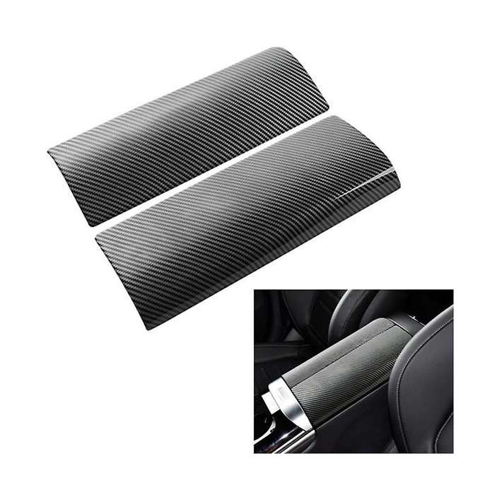 Carbon Fiber Center Console Armrest Box Panel Cover Trim Decoration Stickers for C Class W206 2021