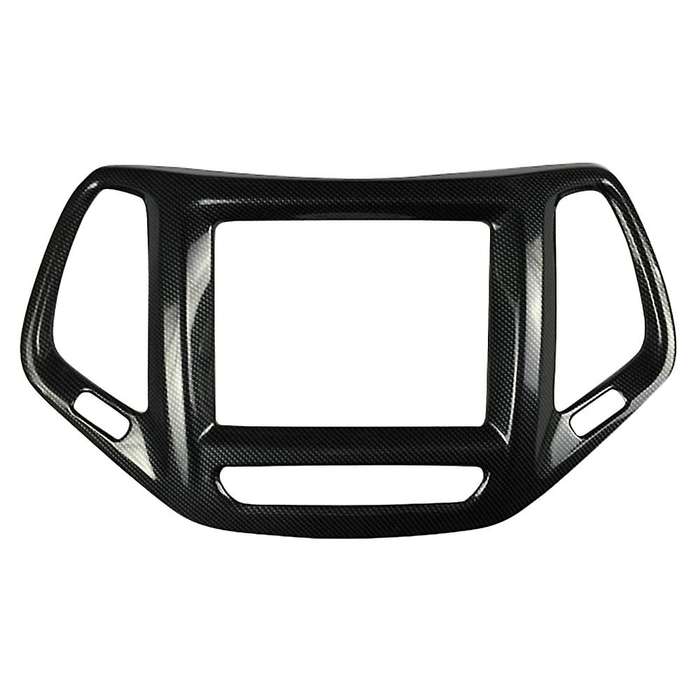 Carbon Fiber Center Console Dashboard Navigation Air Conditioner Outlet Cover Trim Panel for 2014-20