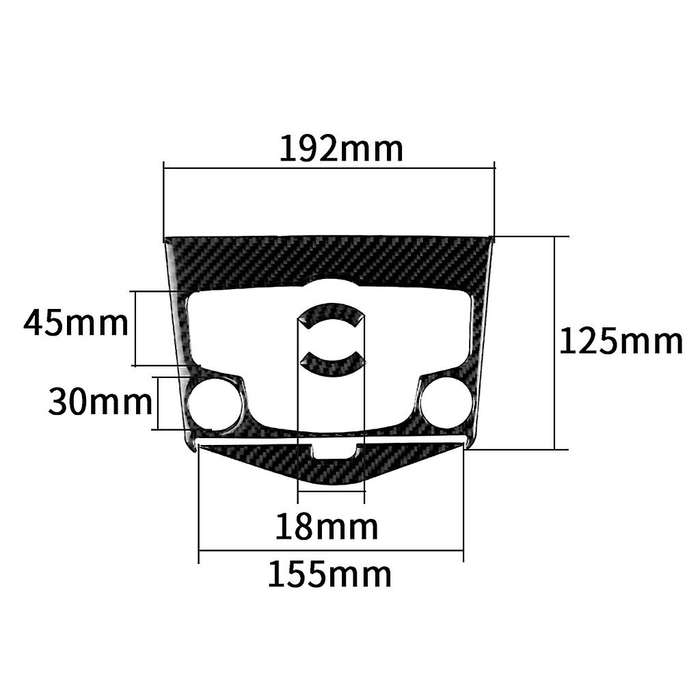 Carbon Fiber Center Console CD Panel Trim for 2009-2015
