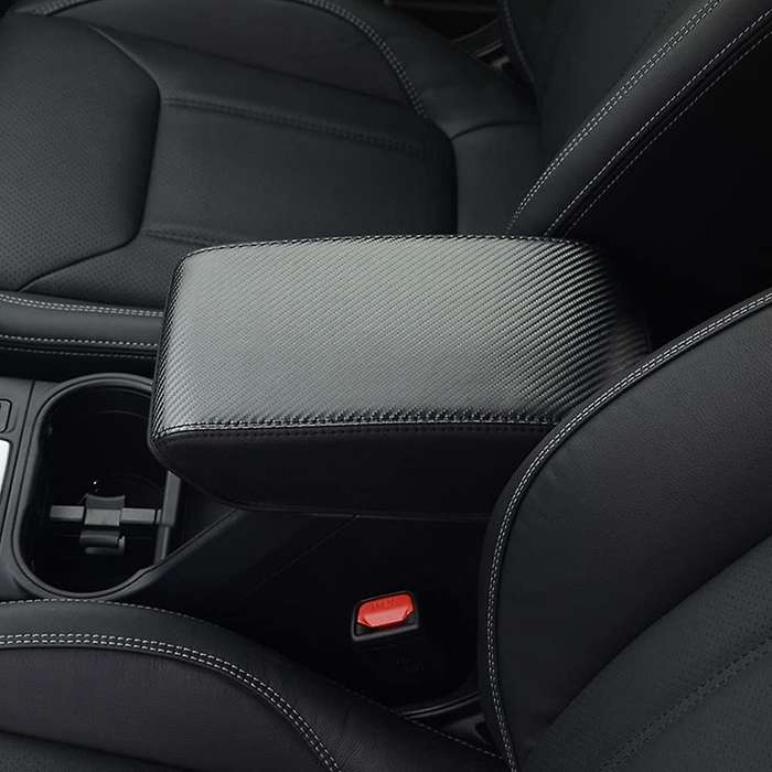 Carbon Fiber Center Console Armrest Cover Armrest Cushion Pad for 2019 2020 2021 2022