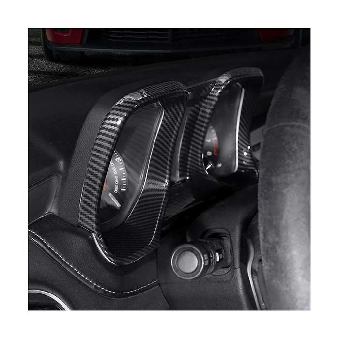 Carbon Fiber Center Console Instrument Dash Panel Cover Trim Front Dashboard Frame for 2010-2015