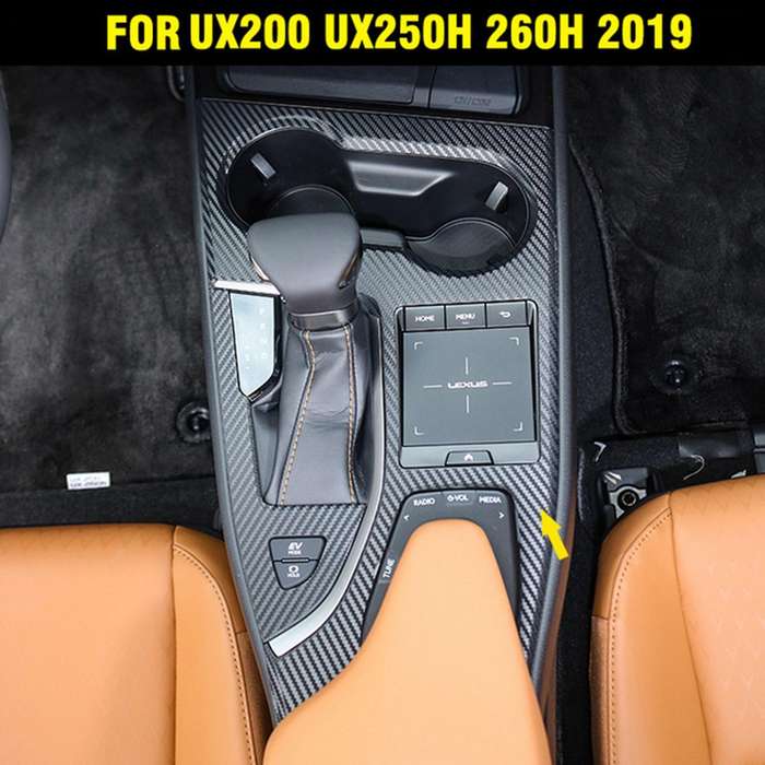 Carbon Fiber Center Console Gear Shift Panel Frame Cover Trim for UX200 UX250H 260H 2019 Interior St