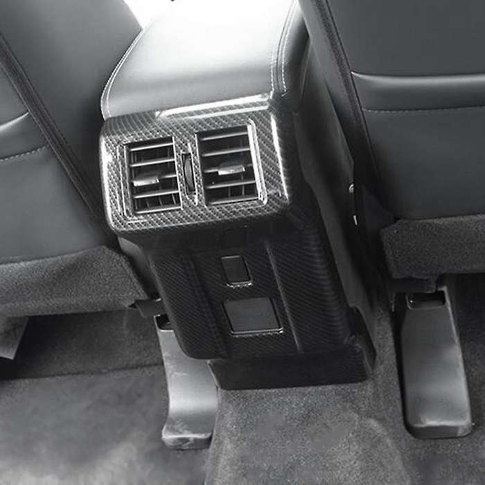 Carbon Fiber Center Console Rear Air Condition Outlet Vent Frame Sticker for 2019