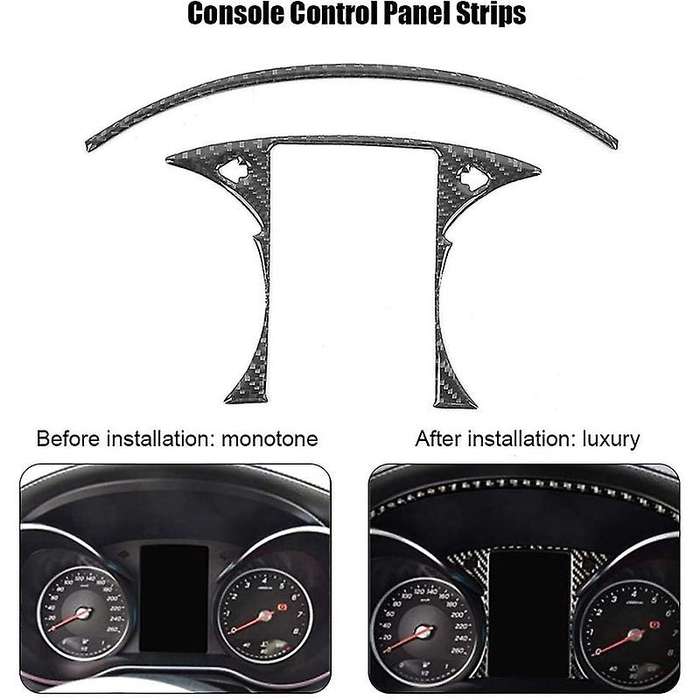 Carbon Fiber Center Control Console Panel Cover Fit for C-Class W205 GLC C180 C200