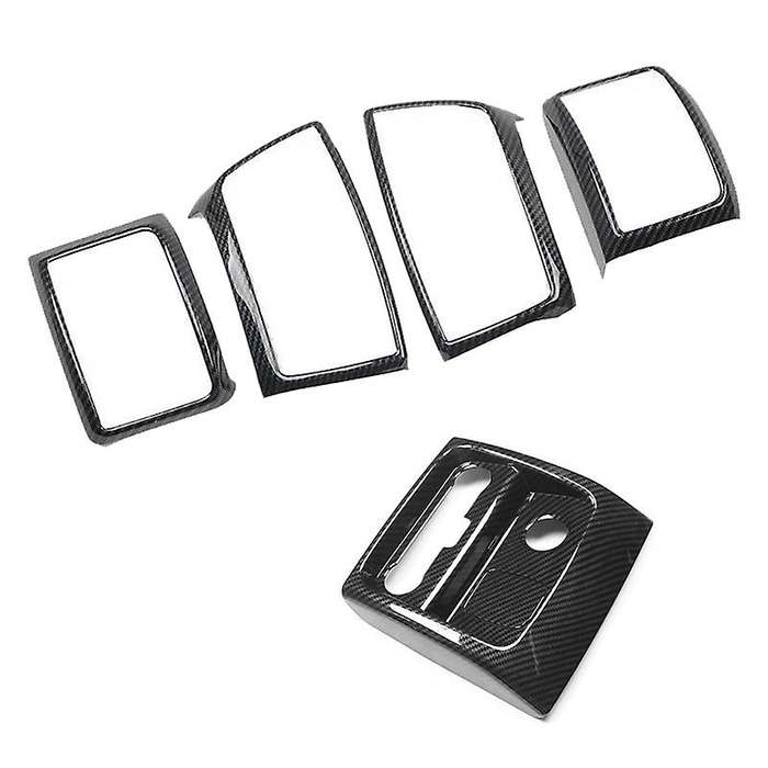 Carbon Fiber Central Dashboard Vent Frame Rear Air Conditioner Outlet Trim for Everest Endeavor 2015
