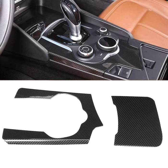 Carbon Fiber Control Panel Trim Cover for Stelvio 2017-2019