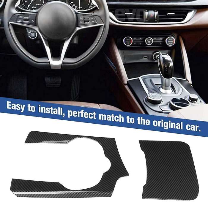 Carbon Fiber Control Panel Trim Cover for Stelvio 2017-2019