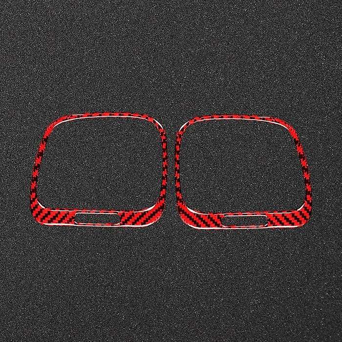 Carbon Fiber Dash Side Cover Panel Trim for 2009 2010 2011 2012 2013 2014 2015 2016 (Red)