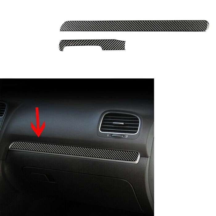 Carbon Fiber Dashboard Panel Trim Strip Cover for Golf 6 MK6 - 2008-2012 Decoration Accessories