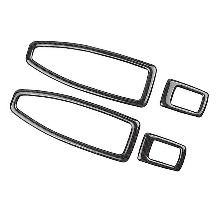 Carbon Fiber Door and Window Button Switch Frame Sticker Moulding, Door Key Frame Accessories, for F