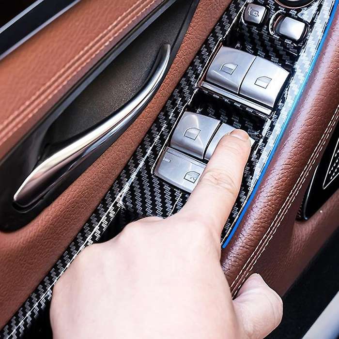 Carbon Fiber Door Window Switch Control Panel Cover Trim for 5 Series F10 F11 F18 520I 523I 525I 528