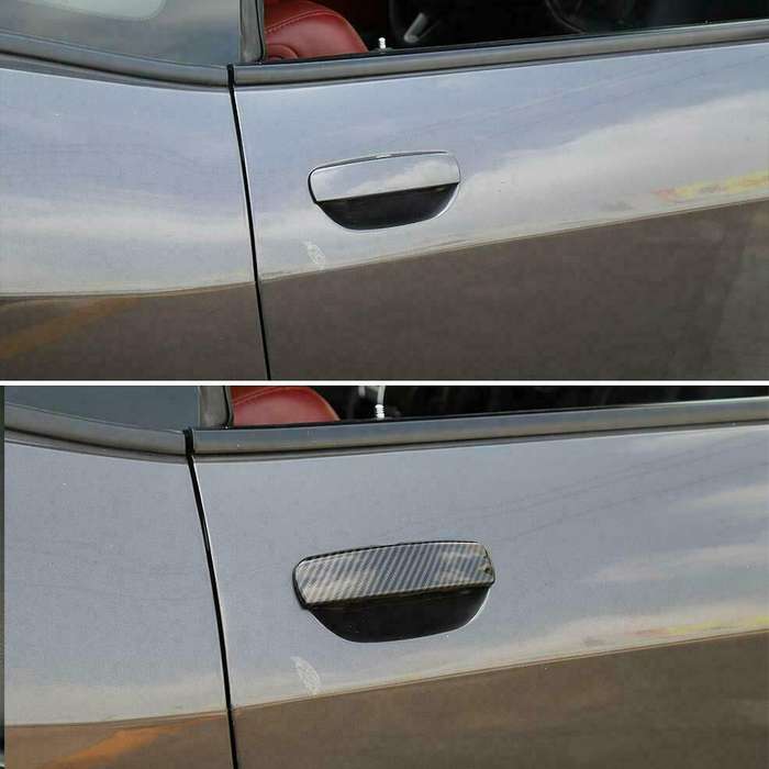 Carbon Fiber Door Handle Trim Cover Accessories for 2012-2020