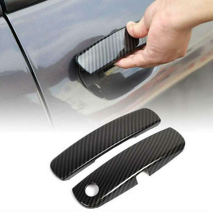 Carbon Fiber Door Handle Trim Cover Accessories for 2012-2020
