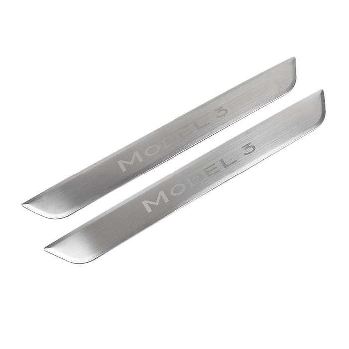 Carbon Fiber Door Sill Protector Stainless Steel Door Sill Decoration Wrap Cover Welcome Pedals for