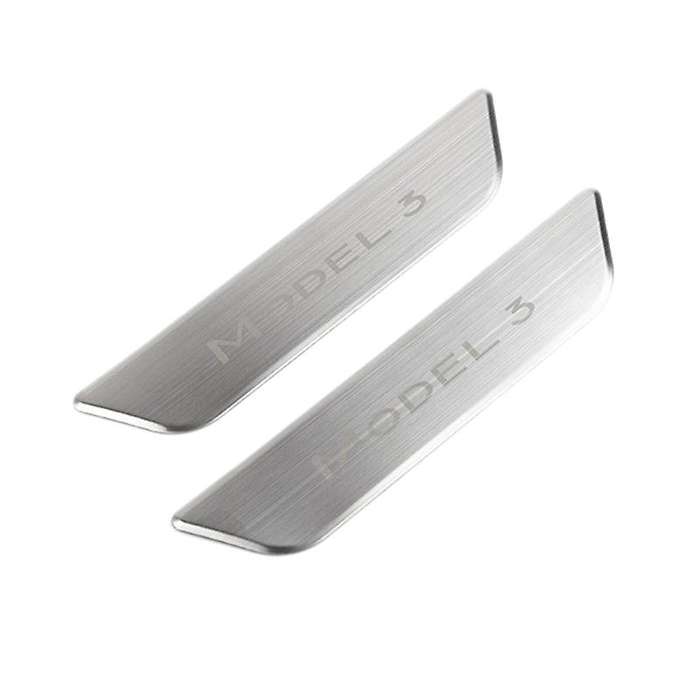 Carbon Fiber Door Sill Protector Stainless Steel Door Sill Decoration Wrap Cover Welcome Pedals for