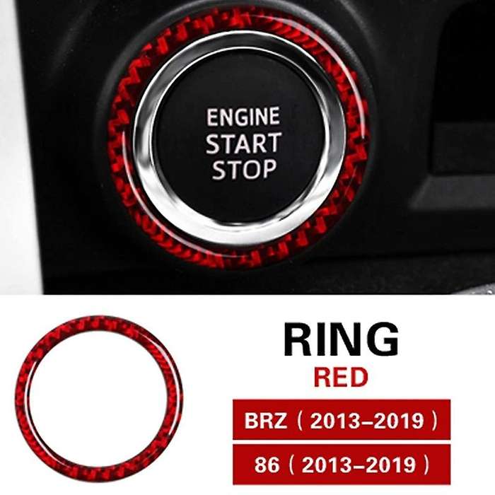 Carbon Fiber Engine Start Stop Switch Button Frame Decal Cover Trim for BRZ 2012-2019